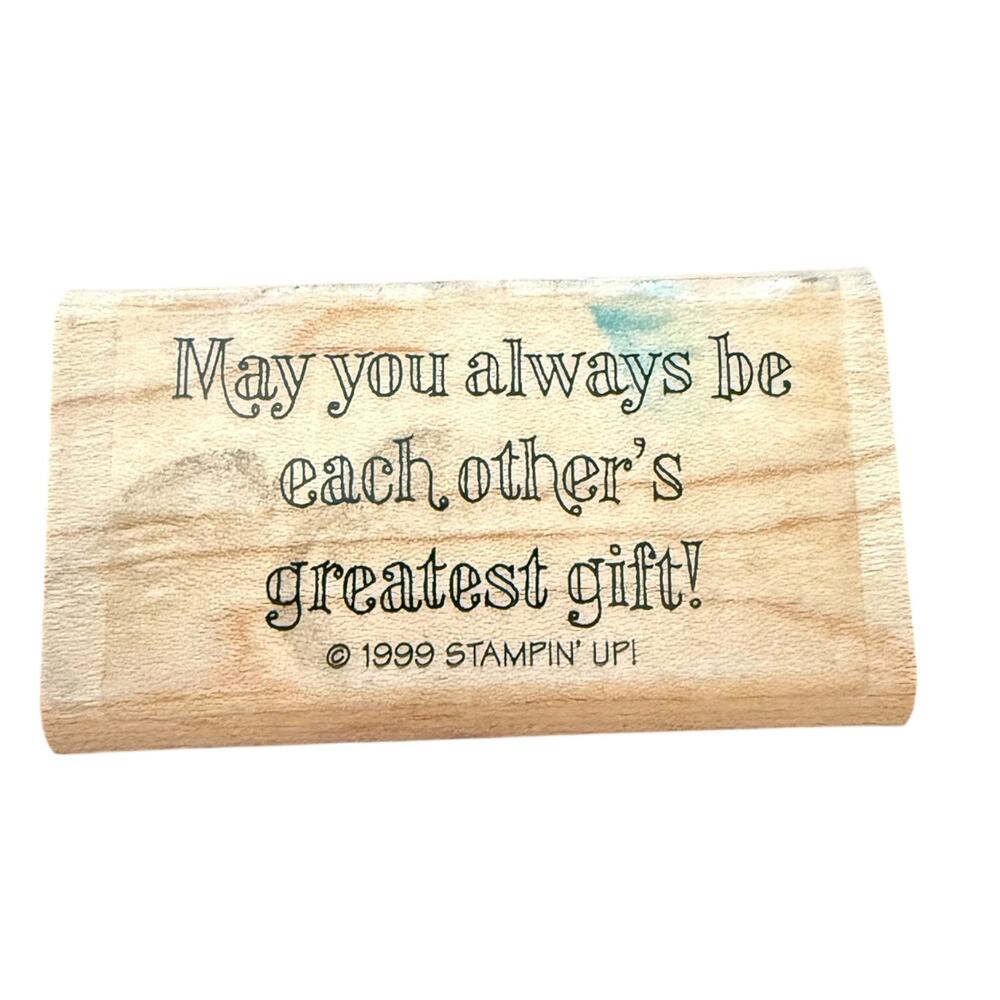 Stampin' Up! Vintage 1999 Your Kindness Means So Much To Me Rubber Stamp